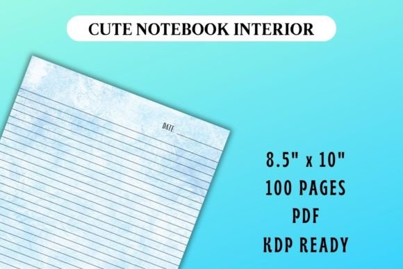 Blue Grunge Journal Interior for Instant KDP Publishing