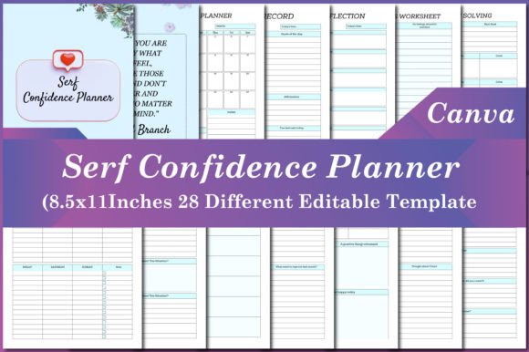 Empower Your Mindset with the Serf Confidence Planner Canva Template