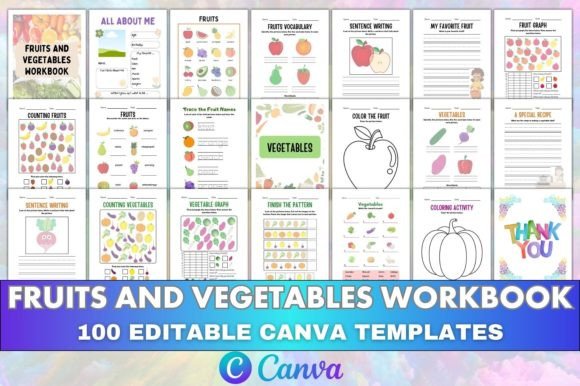 Evaluating the Fruits and Vegetables Workbook for Canva KDP Publishing