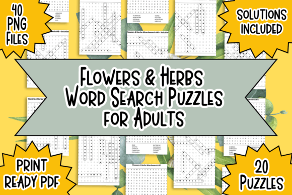 Unleash Your Inner Botanist with Flowers Herbs Wordsearch